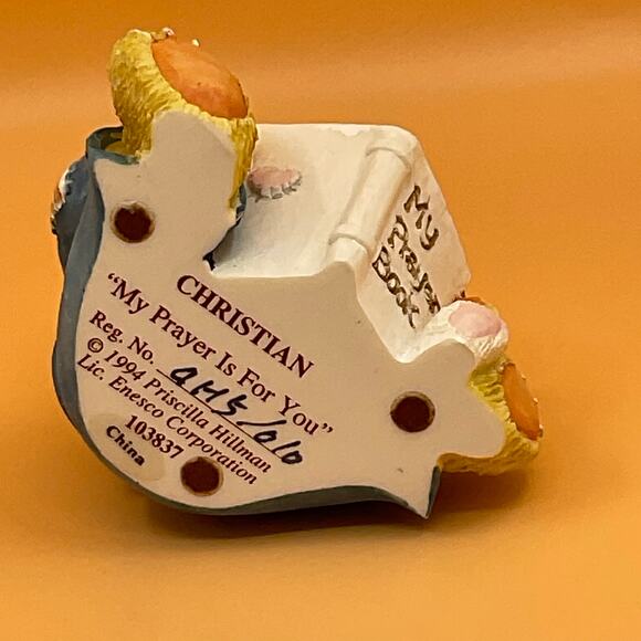 Christian Cherished Teddies My Prayer Is For You 1994 Enesco Figurine 103837 - Picture 7 of 7